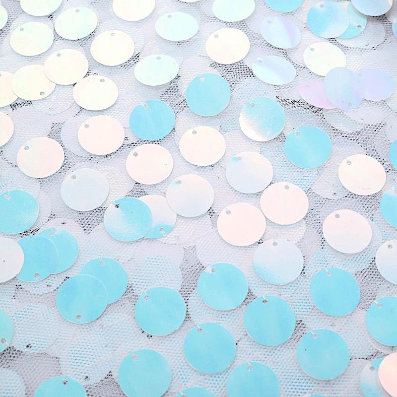 54" x 4 yards Mesh Fabric with Payette Sequins Fabric Bolt