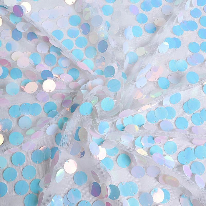 54" x 4 yards Mesh Fabric with Payette Sequins Fabric Bolt
