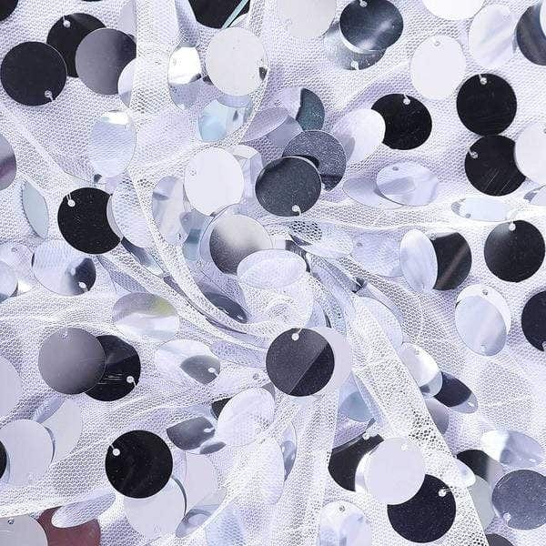 54" x 4 yards Mesh Fabric with Payette Sequins Fabric Bolt