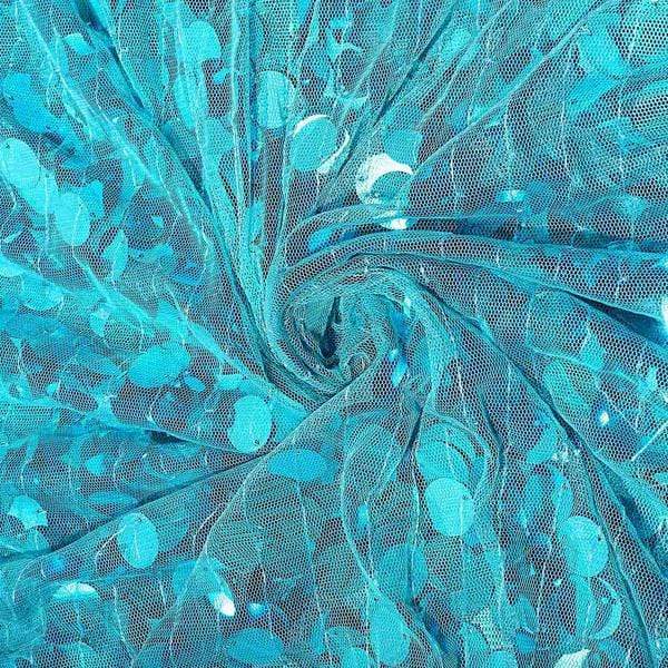 54" x 4 yards Mesh Fabric with Payette Sequins Fabric Bolt