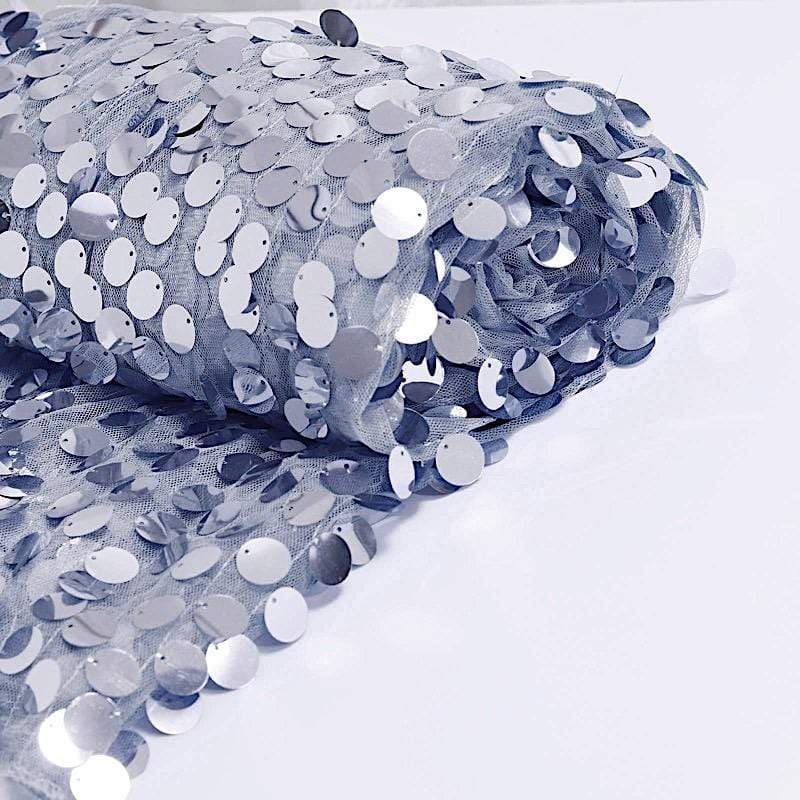 54" x 4 yards Mesh Fabric with Payette Sequins Fabric Bolt FAB_5471_086