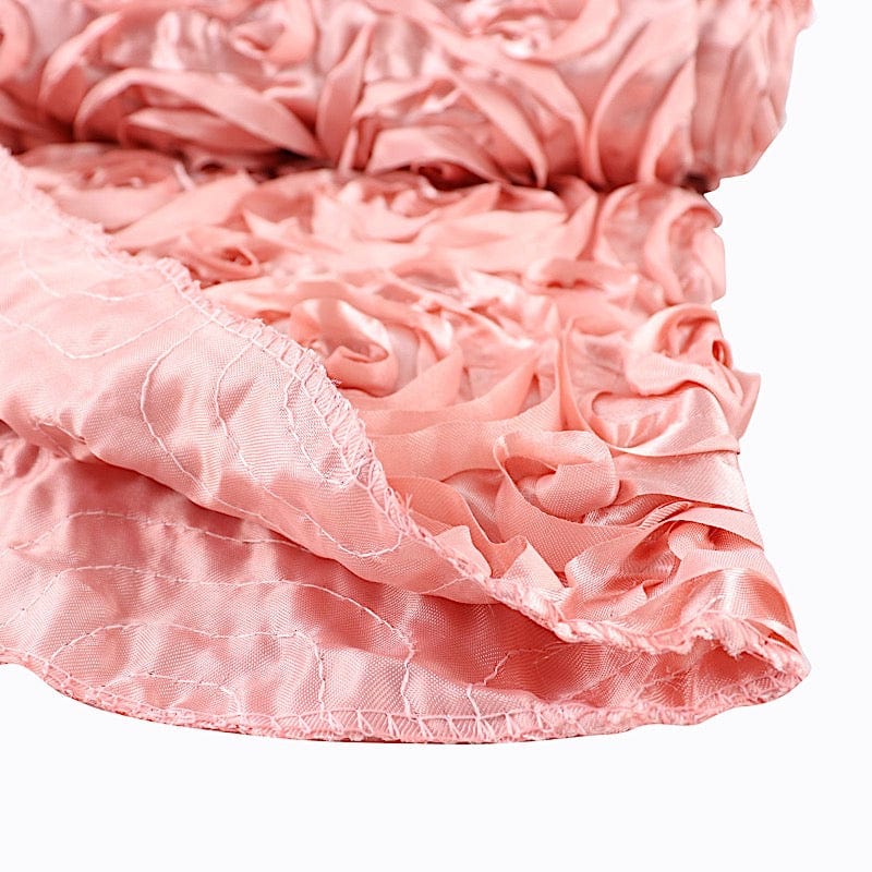 54" x 4 yards Satin Ribbon Roses Fabric Bolt