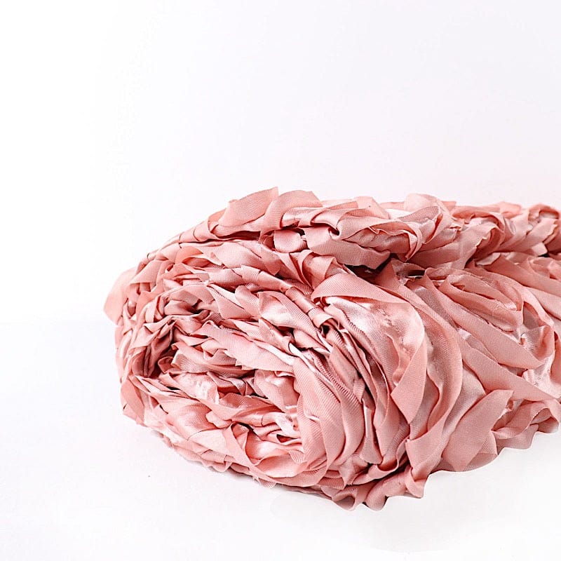 54" x 4 yards Satin Ribbon Roses Fabric Bolt