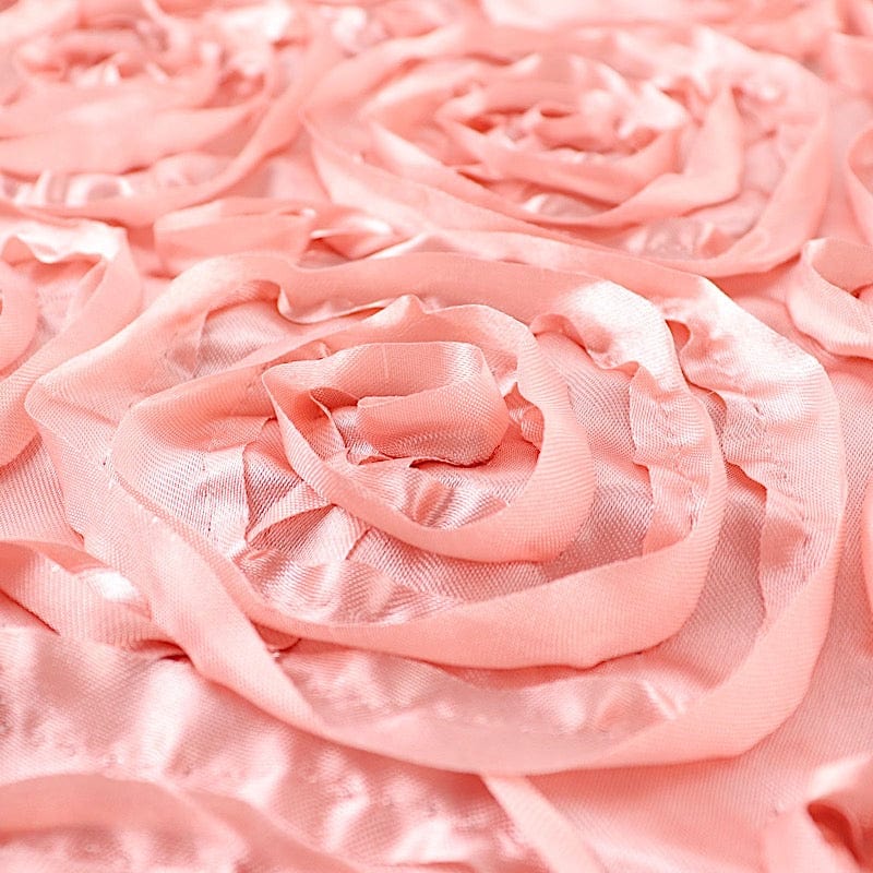 54" x 4 yards Satin Ribbon Roses Fabric Bolt