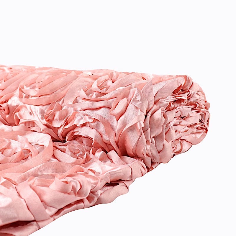 54" x 4 yards Satin Ribbon Roses Fabric Bolt