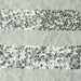 54" x 4 yards Sequined Stripes Lace Fabric Bolt - Silver and White FAB_54LACE02_WHT