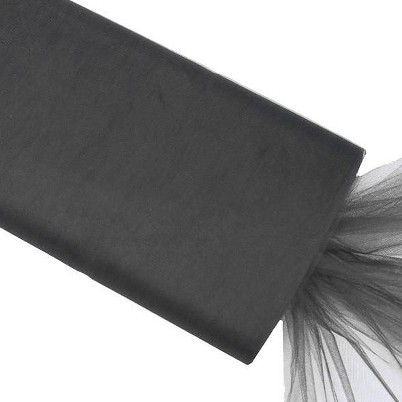 54" x 40 yards Wedding Tulle Bolt - Black TUL_54_BLK