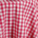 54" x 54" Checkered Gingham Polyester Tablecloth - Red and White TAB_CHK5454_RED