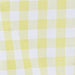 54" x 54" Checkered Gingham Polyester Tablecloth - Yellow and White TAB_CHK5454_YEL
