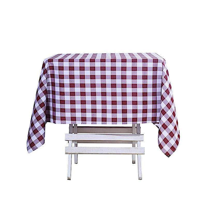 54" x 54" Checkered Gingham Polyester Tablecloth