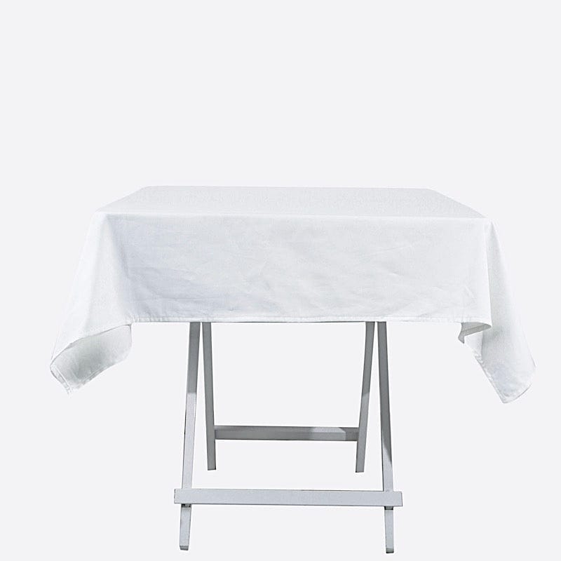 54x54 Square Tablecloth – Polyester, Solid Color, Machine Washable For Parties