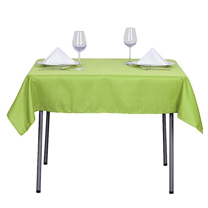 54" x 54" Polyester Square Tablecloth - Apple Green TAB_SQUR_54_APPL_POLY