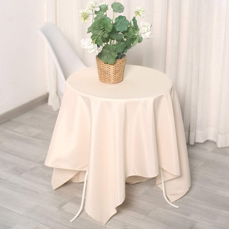 54" x 54" Polyester Square Tablecloth - Beige TAB_SQUR_54_081_POLY