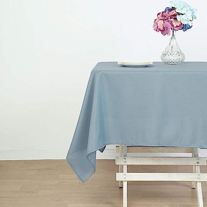 54" x 54" Polyester Square Tablecloth - Dusty Blue TAB_SQUR_54_086