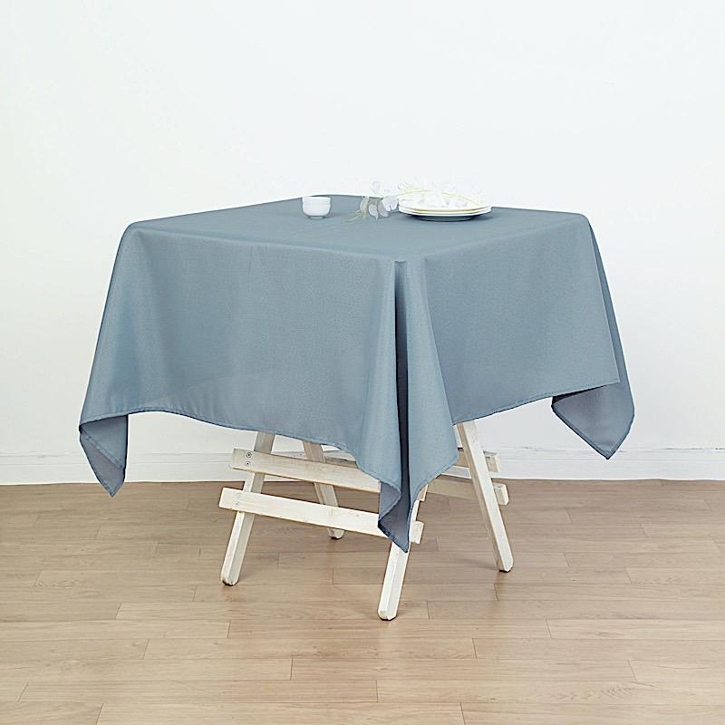 54" x 54" Polyester Square Tablecloth - Dusty Blue TAB_SQUR_54_086