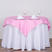 54" x 54" Polyester Square Tablecloth - Pink TAB_SQUR_54_PINK_POLY
