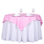 54" x 54" Polyester Square Tablecloth - Pink TAB_SQUR_54_PINK_POLY