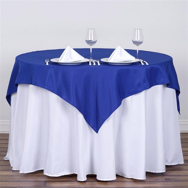 54" x 54" Polyester Square Tablecloth - Royal Blue TAB_SQUR_54_ROY_POLY