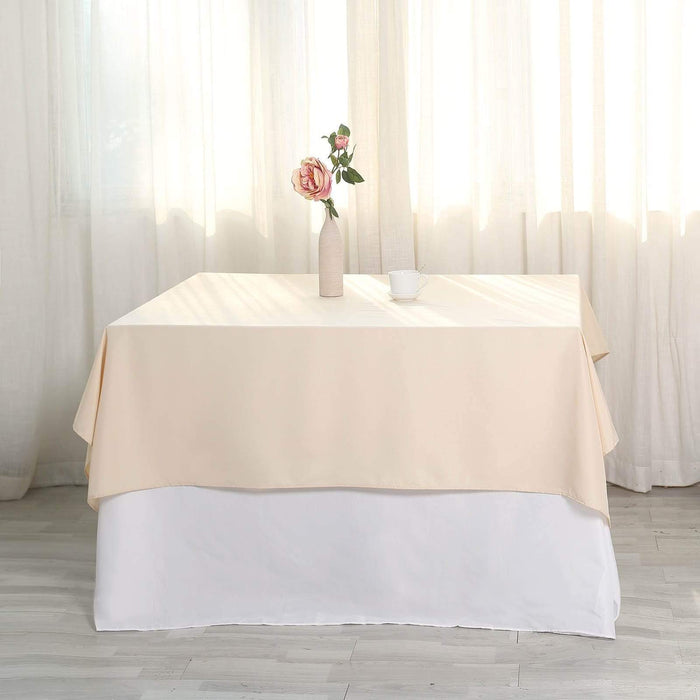 54" x 54" Polyester Square Tablecloth - Beige TAB_SQUR_54_081_POLY