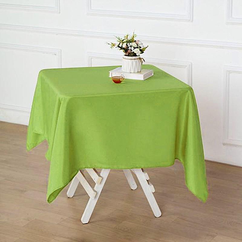 54" x 54" Polyester Square Tablecloth - Apple Green TAB_SQUR_54_APPL_POLY