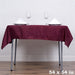 54" x 54" Polyester Square Tablecloth - Burgundy TAB_SQUR_54_BURG_POLY