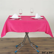 54" x 54" Polyester Square Tablecloth - Fuchsia TAB_SQUR_54_FUSH_POLY