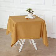 54" x 54" Polyester Square Tablecloth - Gold TAB_SQUR_54_GOLD_POLY