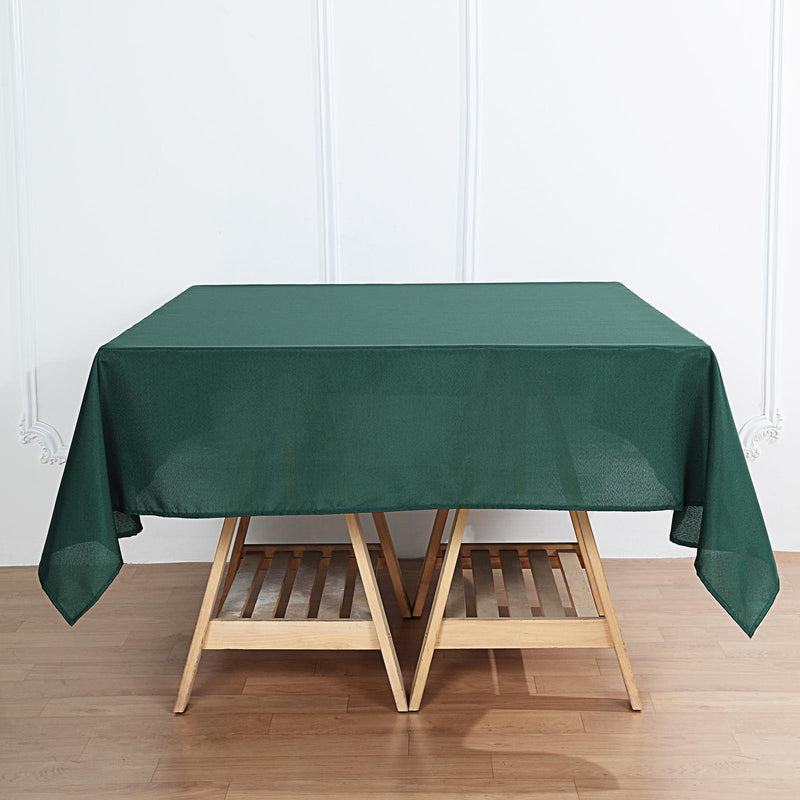 54" x 54" Polyester Square Tablecloth - Hunter Green TAB_SQUR_54_HUNT_POLY