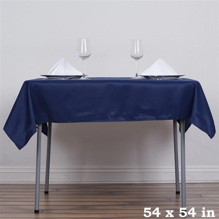 54" x 54" Polyester Square Tablecloth TAB_SQUR_54_NAVY_POLY