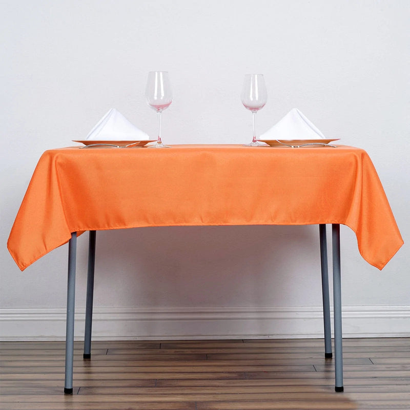 54" x 54" Polyester Square Tablecloth TAB_SQUR_54_ORNG_POLY