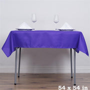 54" x 54" Polyester Square Tablecloth - Purple TAB_SQUR_54_PURP_POLY