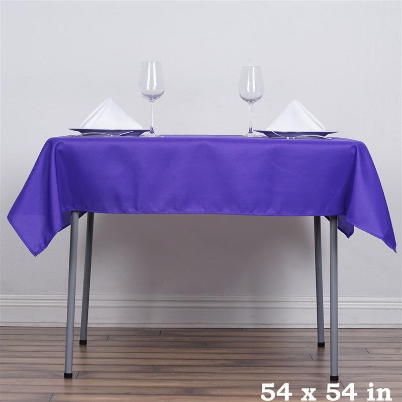 54" x 54" Polyester Square Tablecloth - Purple TAB_SQUR_54_PURP_POLY