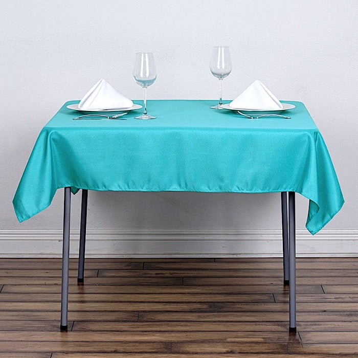 54" x 54" Polyester Square Tablecloth TAB_SQUR_54_TURQ_POLY