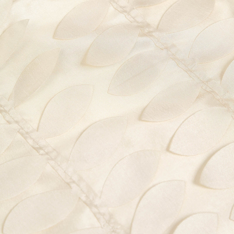 54" x 54" Taffeta Square Tablecloth with 3D Leaves Petals Design