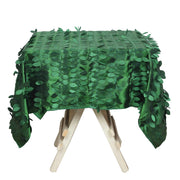 54" x 54" Taffeta Square Tablecloth with 3D Leaves Petals Design