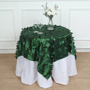 54" x 54" Taffeta Square Tablecloth with 3D Leaves Petals Design