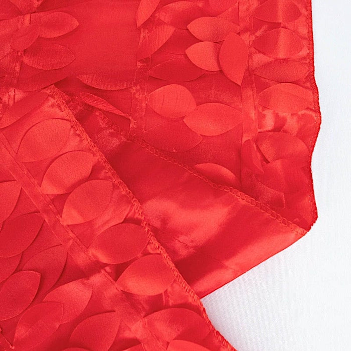 54" x 54" Taffeta Square Tablecloth with 3D Leaves Petals Design