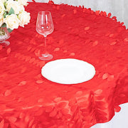 54" x 54" Taffeta Square Tablecloth with 3D Leaves Petals Design