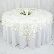 54" x 54" Taffeta Square Tablecloth with 3D Leaves Petals Design