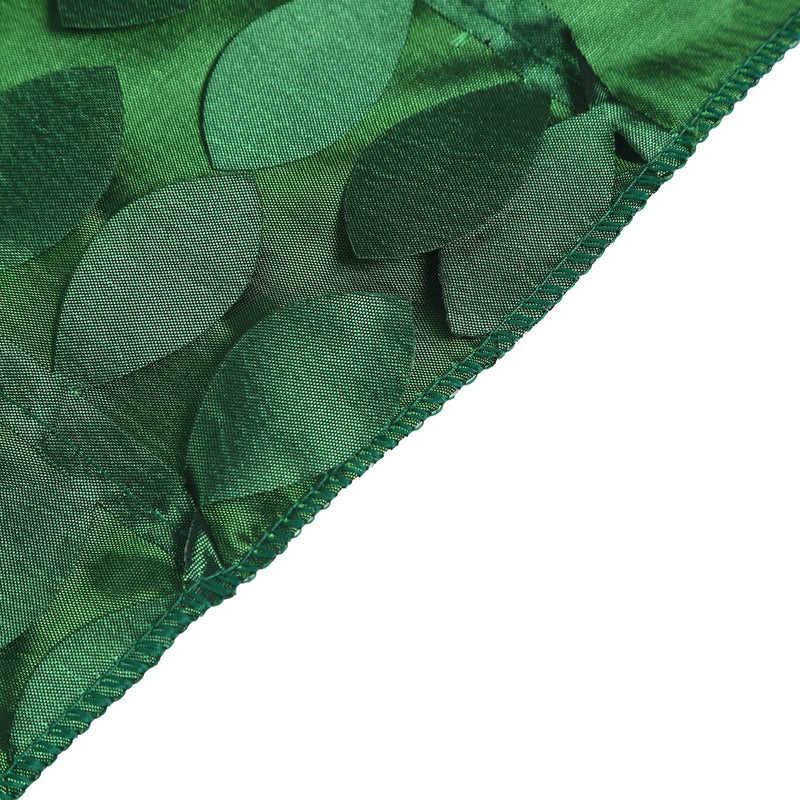 54" x 54" Taffeta Square Tablecloth with 3D Leaves Petals Design