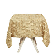 54" x 54" Taffeta Square Tablecloth with 3D Leaves Petals Design
