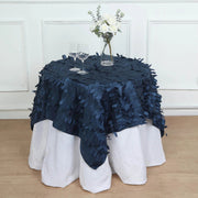 54" x 54" Taffeta Square Tablecloth with 3D Leaves Petals Design