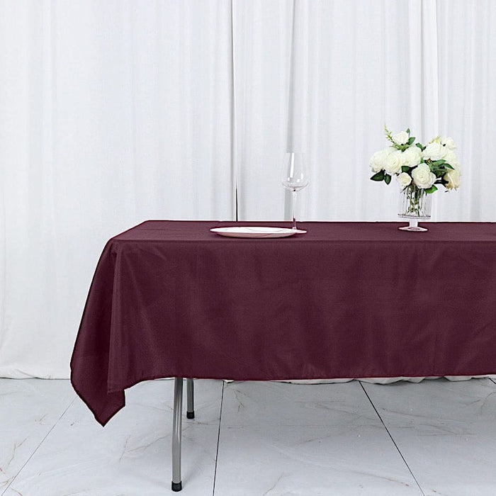 54" x 96" Polyester Rectangular Tablecloth TAB_5496_BURG_POLY