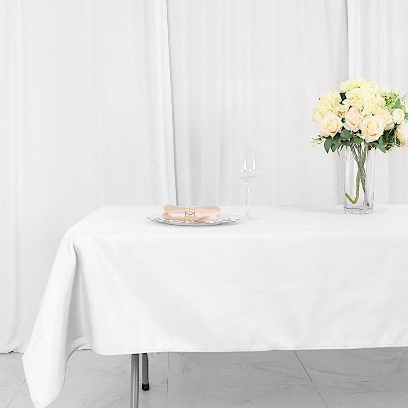54" x 96" Polyester Rectangular Tablecloth TAB_5496_WHT_POLY