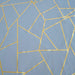 54"x54" Polyester Square Table Overlay with Metallic Geometric Pattern - Dusty Blue with Gold TAB_FOIL_5454_086_G