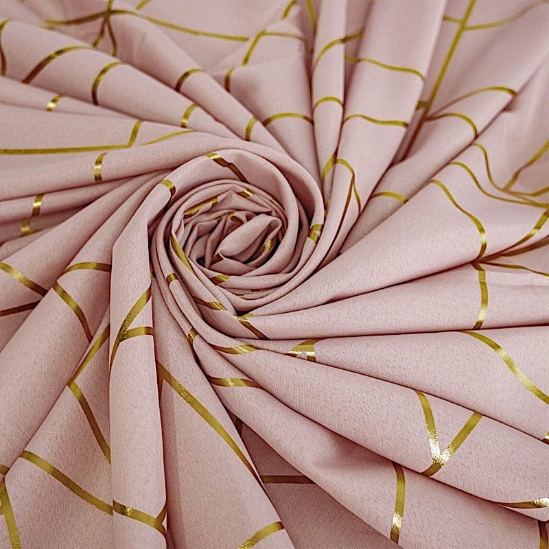 54"x54" Polyester Square Table Overlay with Metallic Geometric Pattern