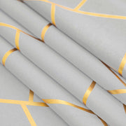 54"x54" Polyester Square Table Overlay with Metallic Geometric Pattern