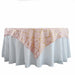 54"x54" Polyester Square Table Overlay with Metallic Geometric Pattern TAB_FOIL_5454_080_G