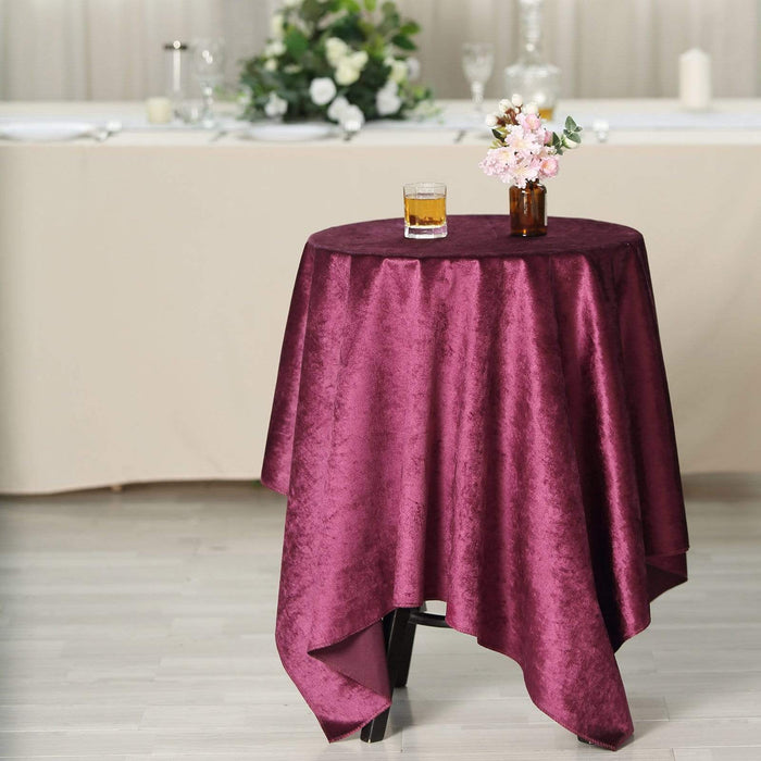 54"x54" Premium Velvet Square Table Overlay - Purple TAB_VEL_5454_PURP