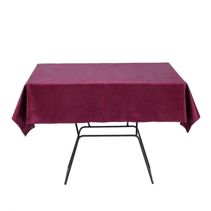 54"x54" Premium Velvet Square Table Overlay - Purple TAB_VEL_5454_PURP